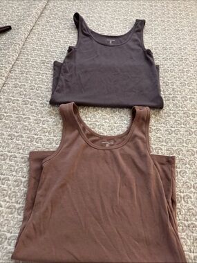 Amazon Essentials Women’s Tank Tops in Dark Brown and Cocoa